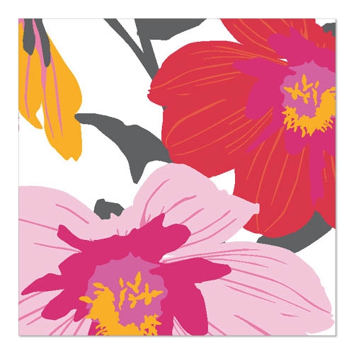 Papstar 10 X 20 Servietten, 3-lagig 1/4-Falz 33 cm x 33 cm "Blomster" Image