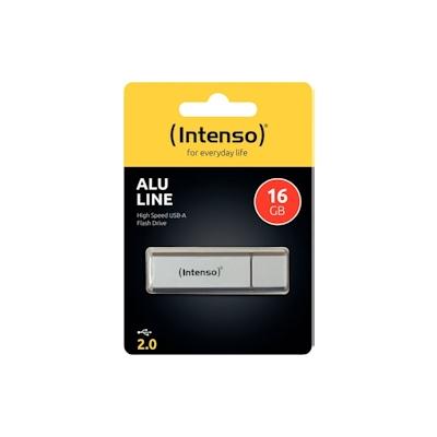 Intenso Speicherstick Alu Line, Hi-Speed USB 2.0, silber, Kapazität 16 GB