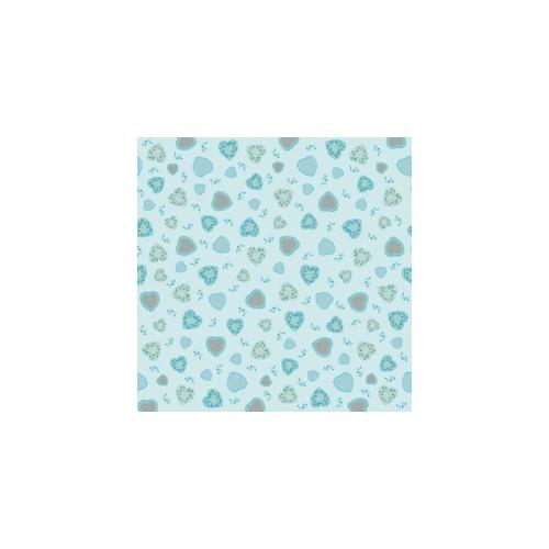 Sovie HOME Tischdecke Sweet Love in Blau aus Linclass® Airlaid 80 x 80 cm, 1 Stück – Herzen Valentinstag Hochzeit