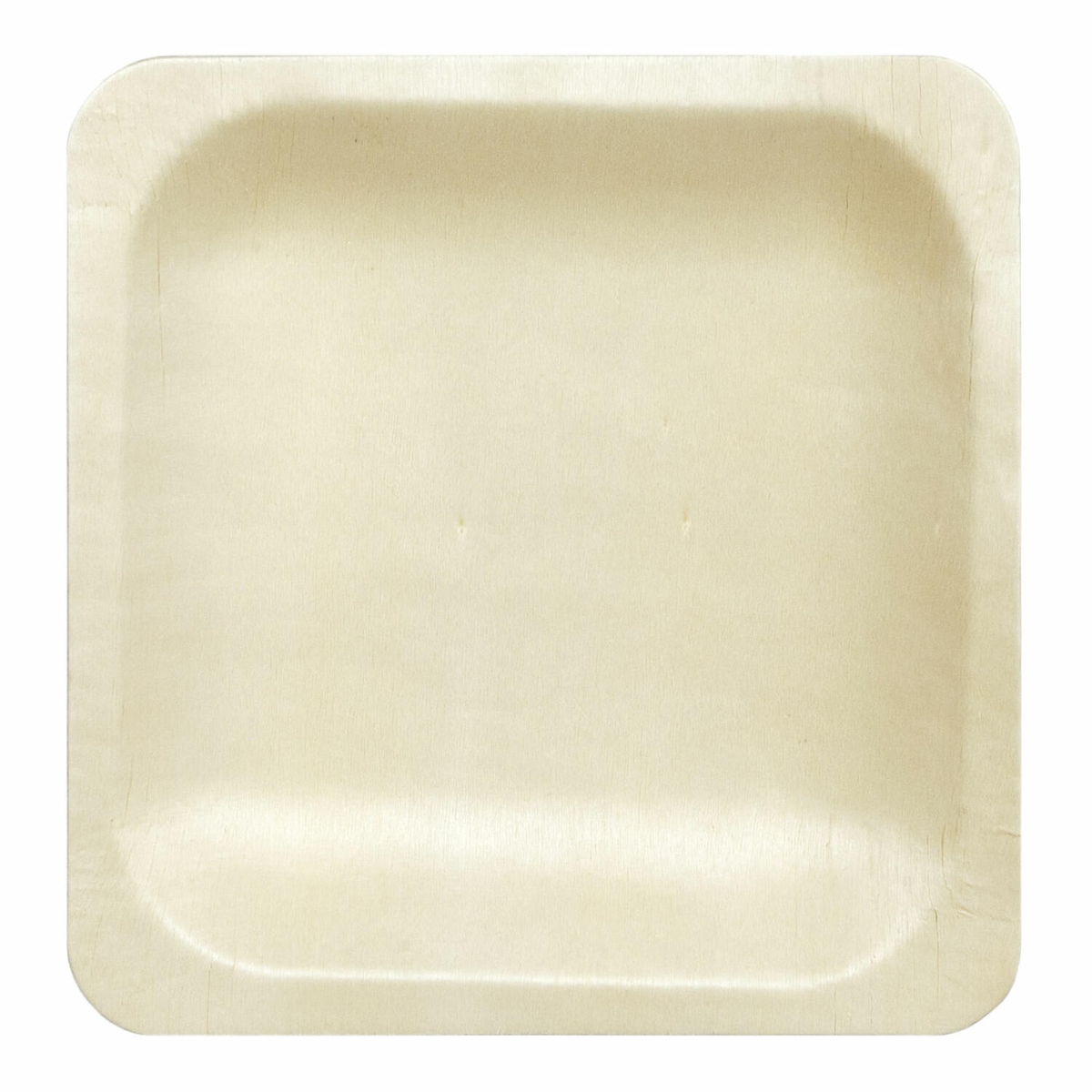 VEPATIM 25x Holzteller Einwegteller aus Pappelholz quadratisch 14.5x14.5cm FSCR Image