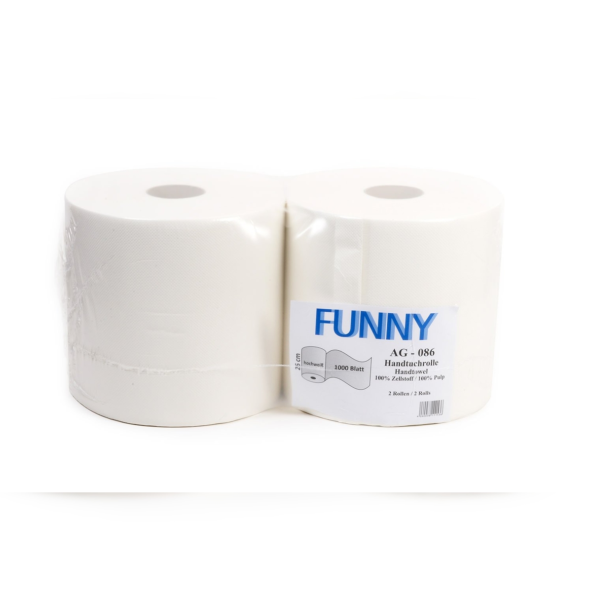 Funny Putztuchrolle, 2-lg., Ø 27 cm, 26x33 cm, Zellstoff, weiß, im Karton, 2 Rollen Image