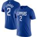 Men's Nike Kawhi Leonard Royal LA Clippers Diamond Icon Name & Number T-Shirt