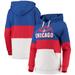 Women's G-III Sports by Carl Banks Royal/Red Chicago Cubs Block and Tackle Colorblock Pullover Hoodie