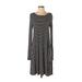 Old Navy Casual Dress - Midi: Black Stripes Dresses - Women's Size Small