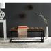 SAFAVIEH Reynlds Tan/ Black Bench - 48" x 18" x 19.5"