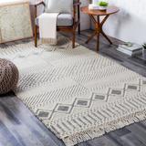 Blakeview 8' x 10' handmade Farmhouse Moroccan NZ Wool Black/Cream Area Rug - Hauteloom