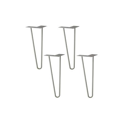 WAGNER Möbelbeine HAIRPIN LEGS Retro 4tlg. Set - 12 x 12 x 40 cm, Stahl, vintage, Bein schräg&Anschraubplatte - 12824704 Image