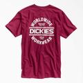 Dickies Men's Worldwide Workwear Graphic T-Shirt - Burgundy Size L (WSR70)