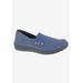 Extra Wide Width Women's Posy Flat by Drew in Navy Canvas (Size 7 1/2 WW)