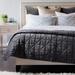 Eastern Accents Nova Geometric Coverlet/Bedspread Velvet in Gray | California King Coverlet | Wayfair CVC-43-SL