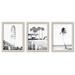 East Urban Home Americanflat - Black & Beach By Tanya Shumkina - 3 Piece Gallery Framed Print w/ Mat Art Set Paper in White | Wayfair