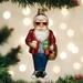 Old World Christmas Hipster Santa Hanging Figurine Ornament Glass in Blue/Red | 5 H x 2.25 W x 1.75 D in | Wayfair 40311