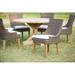 Bayou Breeze Outdoor Markley Dinning Chair - Crocodile Rattan Plastic/Resin in Brown | 35.4 H x 20.8 W x 24 D in | Wayfair
