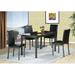 Red Barrel Studio® 4 Person Faux Marble Dining Set Upholstered/Metal in Black | 30 H in | Wayfair DDF0B606010C4E5A827D272839AAE03E