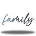 Gracie Oaks Demus Family Cursive Word Metal in Black | 12 H x 30 W x 0.0625 D in | Wayfair 844D7B85A8C6477C8BD48C3D040FB0DA