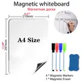 Tableau Blanc Magnétique en Vinyle Effaçable à Sec pour Réfrigérateur Format A4 Note Magnétique