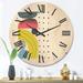 Designart 'Colorful Geometric Abstract Art Collage I' Modern Wood Wall Clock