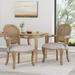 Mina Wood and Cane Upholstered Dining Chair by Christopher Knight Home