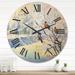 Designart 'Rustic Birds On A Tree In Winter Village' Farmhouse Wood Wall Clock