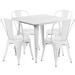 Steel Square Indoor/ Outdoor 5-piece Dining Set