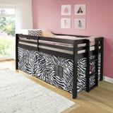 Taylor & Olive Acropolis Espresso Twin Loft Bed with Underbed Tent