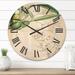 Designart 'Vintage White Orchid II' Traditional Wood Wall Clock