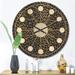 Designart 'Leopard Fur Safari V' Mid-Century Modern Wood Wall Clock