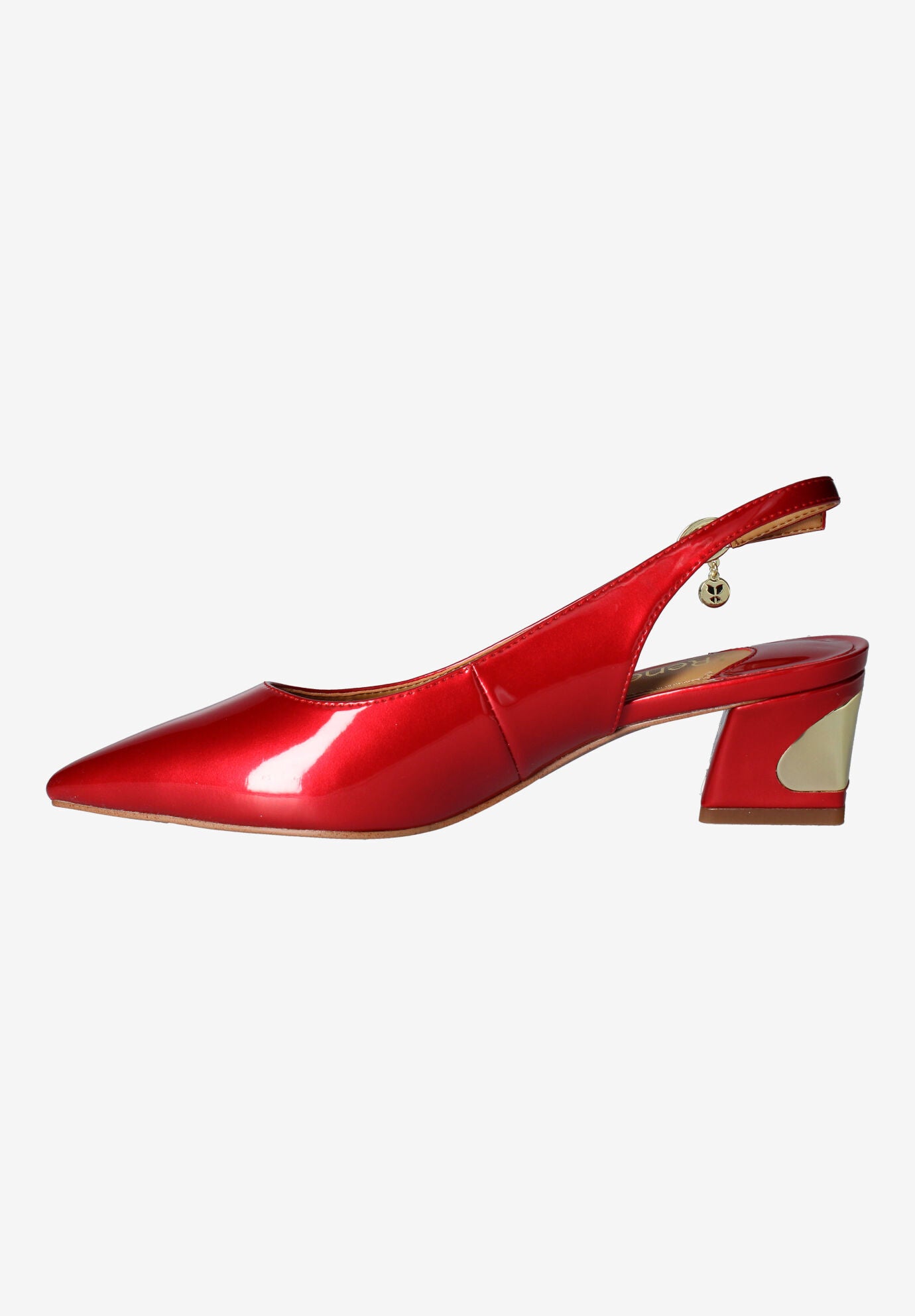 Wide Width Women's Shayanne Slingback Pump by J. Renee in Red (Size 8 1/2 W)