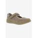 Wide Width Women's Buttercup Mary Jane Flat by Drew in Sand Combo (Size 11 W)