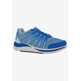 Extra Wide Width Women's Balance Sneaker by Drew in Blue Mesh Combo (Size 11 WW)