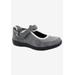 Extra Wide Width Women's Buttercup Mary Jane Flat by Drew in Grey Mesh Combo (Size 13 WW)