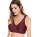 Plus Size Women's Glamorise® Magic Lift® Medium-Impact Wireless Sport Bra 1005 by Glamorise in Wine (Size 44 DD)