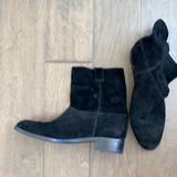 J. Crew Shoes | J. Crew Black Suede Leather Ankle Boots | Color: Black | Size: 9