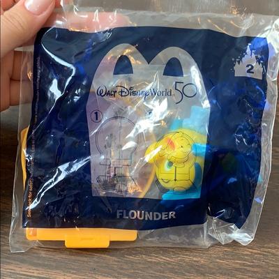 Disney Toys | Flounder Mcdonalds Disney 50th Happy Meal Toy | Color: White/Cream | Size: Na