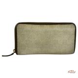 Gucci Bags | Authentic Gucci Gg Beige Canvas Brown Leather Zippy Long Wallet 363423 | Color: Brown/Tan | Size: Dimensions: 7.5"L X 0.75"W X 4"H