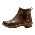 El Naturalista Damen Chelsea Boots Yggdrasil, Frauen Stiefeletten,Wechselfußbett,Warmfutter,Schlupfstiefel,warm,gefüttert,Brown,40 EU / 7 UK