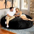 Jaxx Cocoon 6 Foot Giant Bean Bag Chair for Adults - Premium Faux Rabbit Fur Faux Fur in Black | 20 H x 72 W x 72 D in | Wayfair 19077881