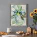 Red Barrel Studio® Maybe Petunias I - Picture Frame Painting on Canvas Canvas, Bamboo in Black/Blue/Green | 44 H x 31 W x 1 D in | Wayfair