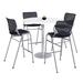 KFI Studios Mode- KOOL Sets 42" L Round Manufactured Wood Breakroom Table & Chair Set Metal in White | 41 H in | Wayfair