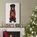 The Holiday Aisle® Christmas Des - Rottweiler In Christmas Sweater Premium Gallery Wrapped Canvas - Ready To Hang Canvas in Black/Blue/Green | Wayfair