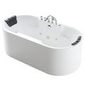 Empava 67" x 34.2 " Freestanding Whirlpool Acrylic Bathtub w/ Faucet Acrylic | 29.5 H x 59 W in | Wayfair EMP-67AIS17