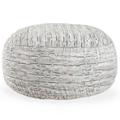 Jaxx Saxx 6 Foot Giant Bean Bag Chair For Adults - Luxe Faux Fox Fur Faux Fur in Gray | 28 H x 72 W x 72 D in | Wayfair 19036868