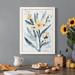 Red Barrel Studio® Indigo & Blush Bouquet II - Picture Frame Painting on Canvas Canvas, Bamboo in Black/Blue/Green | 20 H x 17 W x 1 D in | Wayfair