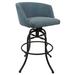 Charlton Home® Analee Swivel Counter & Bar Stool Metal in Blue | 40 H x 22 W x 21 D in | Wayfair 6DF45E61FF7C4F2A8A6BD205F3029ED3