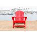 LuXeo Hampton HDPE Outdoor Adirondack Chair, Single Plastic/Resin in Red | 38 H x 30 W x 31.25 D in | Wayfair LUX-1518-RED