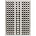 Black/White 63 x 0.01 in Area Rug - AllModern Maltby Geometric Handwoven Black/Cream Indoor/Outdoor Area Rug | 63 W x 0.01 D in | Wayfair
