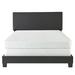Latitude Run® Carouthers Florence Faux Leather Platform Bed Upholstered/Faux leather in White/Black | 47 H x 56.5 W x 78.75 D in | Wayfair