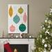 The Holiday Aisle® Modern Holiday II Premium Gallery Wrapped Canvas - Ready To Hang Canvas in Black/Blue/Green | 20 H x 16 W x 1 D in | Wayfair