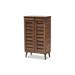 Corrigan Studio® 8 Pair Shoe Storage Cabinet Manufactured Wood in Brown | 42.1 H x 23.6 W x 13.4 D in | Wayfair B08FD743513B4BA59CC20536F8A0BFD9