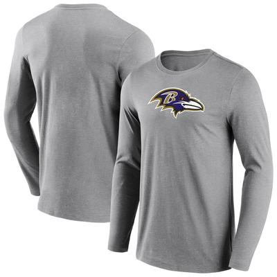 Baltimore Ravens Langarm-T-Shirt mit neutralem Farblogo - Herren Image